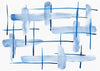 Abstract Lines Blue and White 05