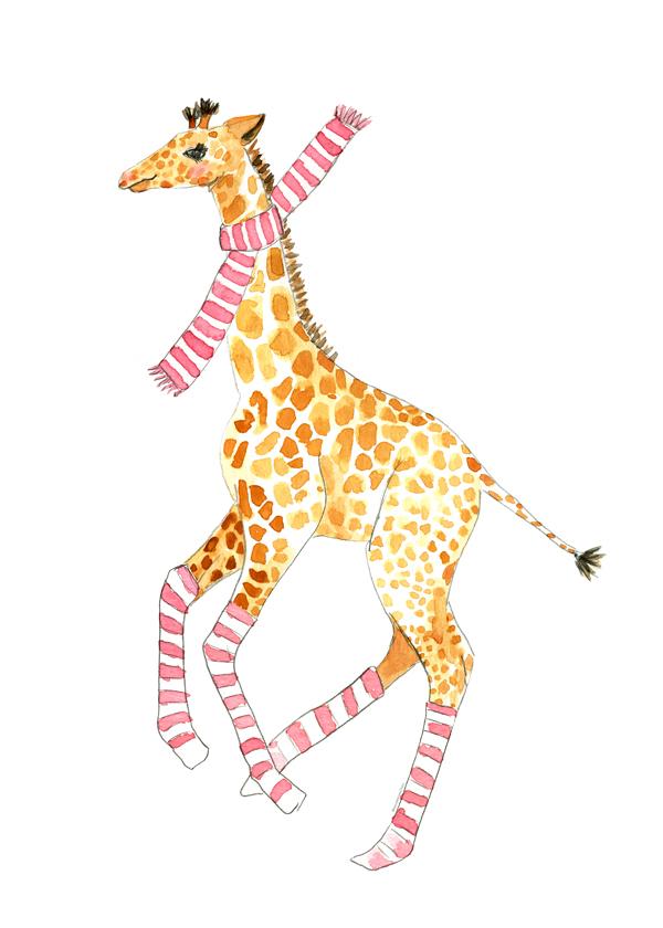 Giraffe with scarf