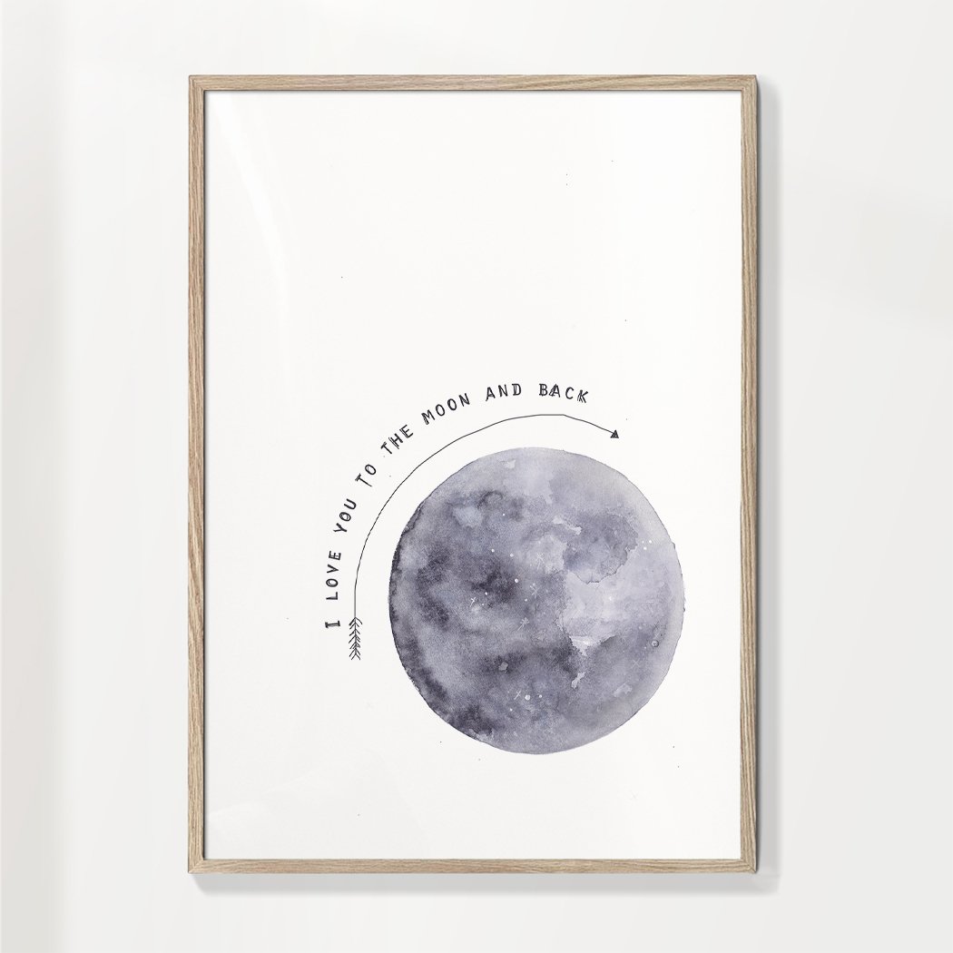 Quadro astratti Aim for the moon  Quadri moderni e stampe da parete –  Artesta