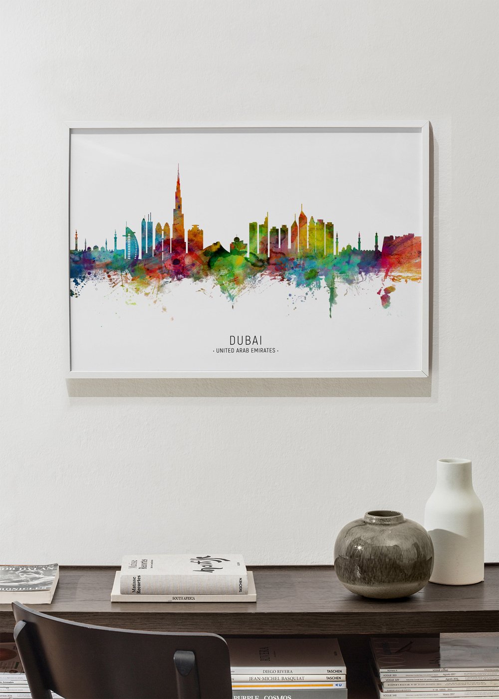 Quadro in stile nordico Dubai Skyline multicolor