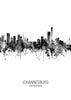 Johannesburg Skyline blanco y negro