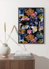 Watercolor Abstract Floral Spring Black 2