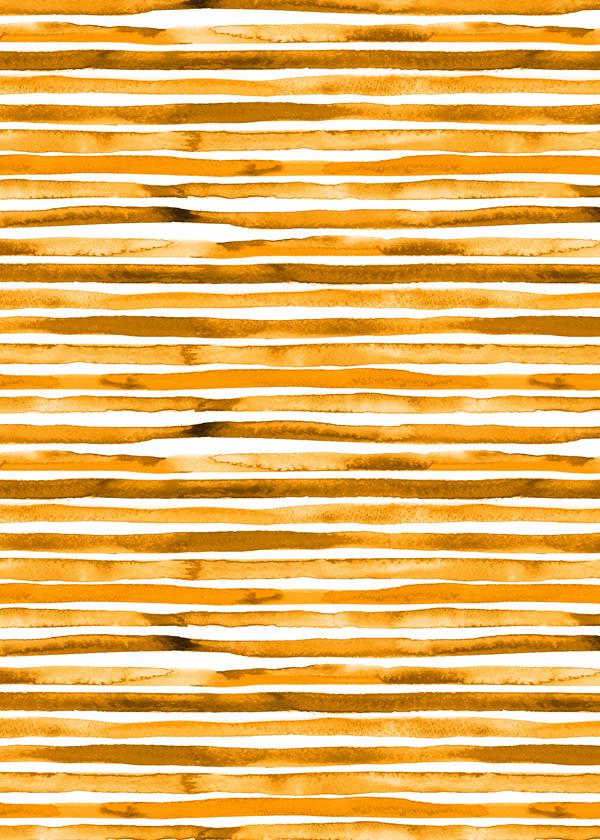 Watercolor Stripes Orange 2