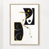 Black & White Abstract No. 2 gold