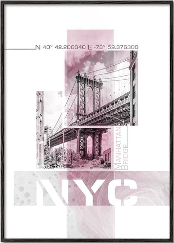 NYC Manhattan Bridge | pink marble