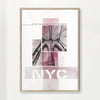 NYC Brooklyn Bridge Details | pink marble