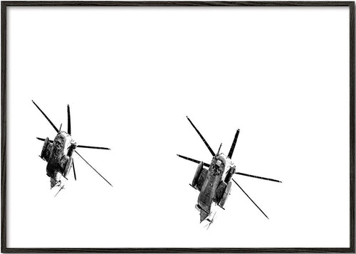 Two Sikorsky CH-53 Helicopters