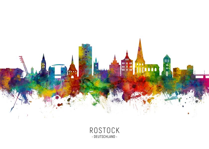 Rostock Skyline multicolor