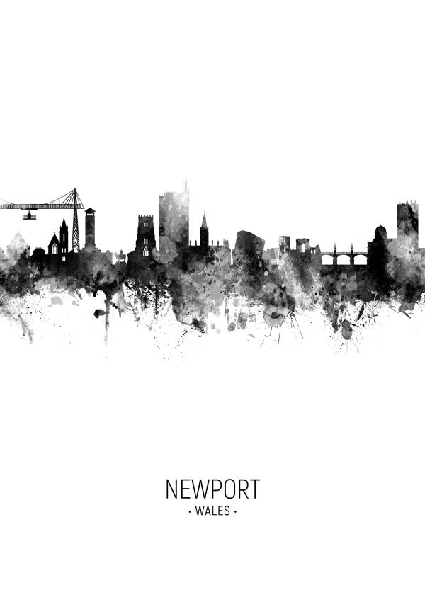 Newport Skyline blanco y negro