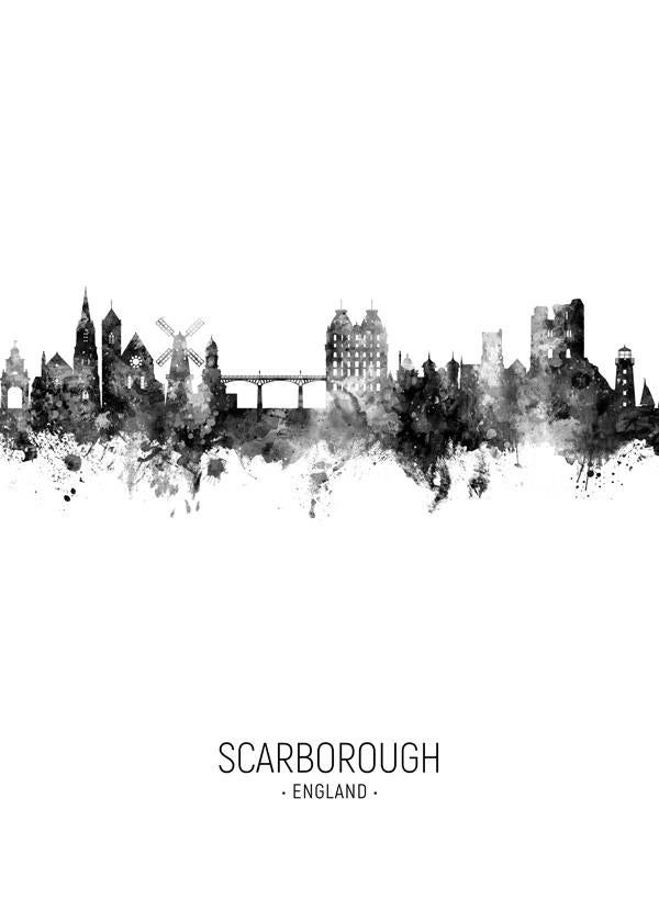 Scarborough Skyline blanco y negro