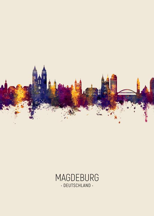 Magdeburg Skyline beige