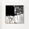 Black White Brushmark Abstract #4 Square