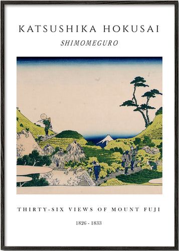 Shimomeguro Exhibition White - Katsushika Hokusai