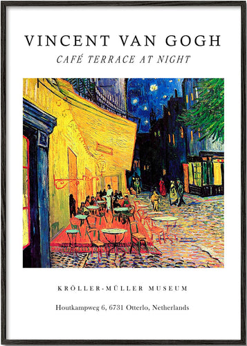 Café Terrace at Night Exhibition White - Van Gogh