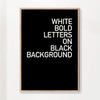 White Bold Letters
