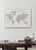 Detailed watercolor world map with labels in Spanish, Calista