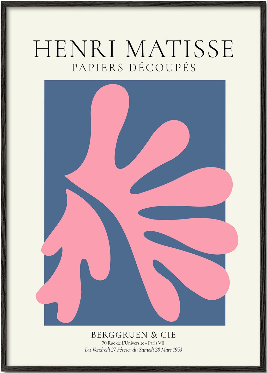 Poster con cornice in rovere - Papiers Découpes - 50x70 Matisse