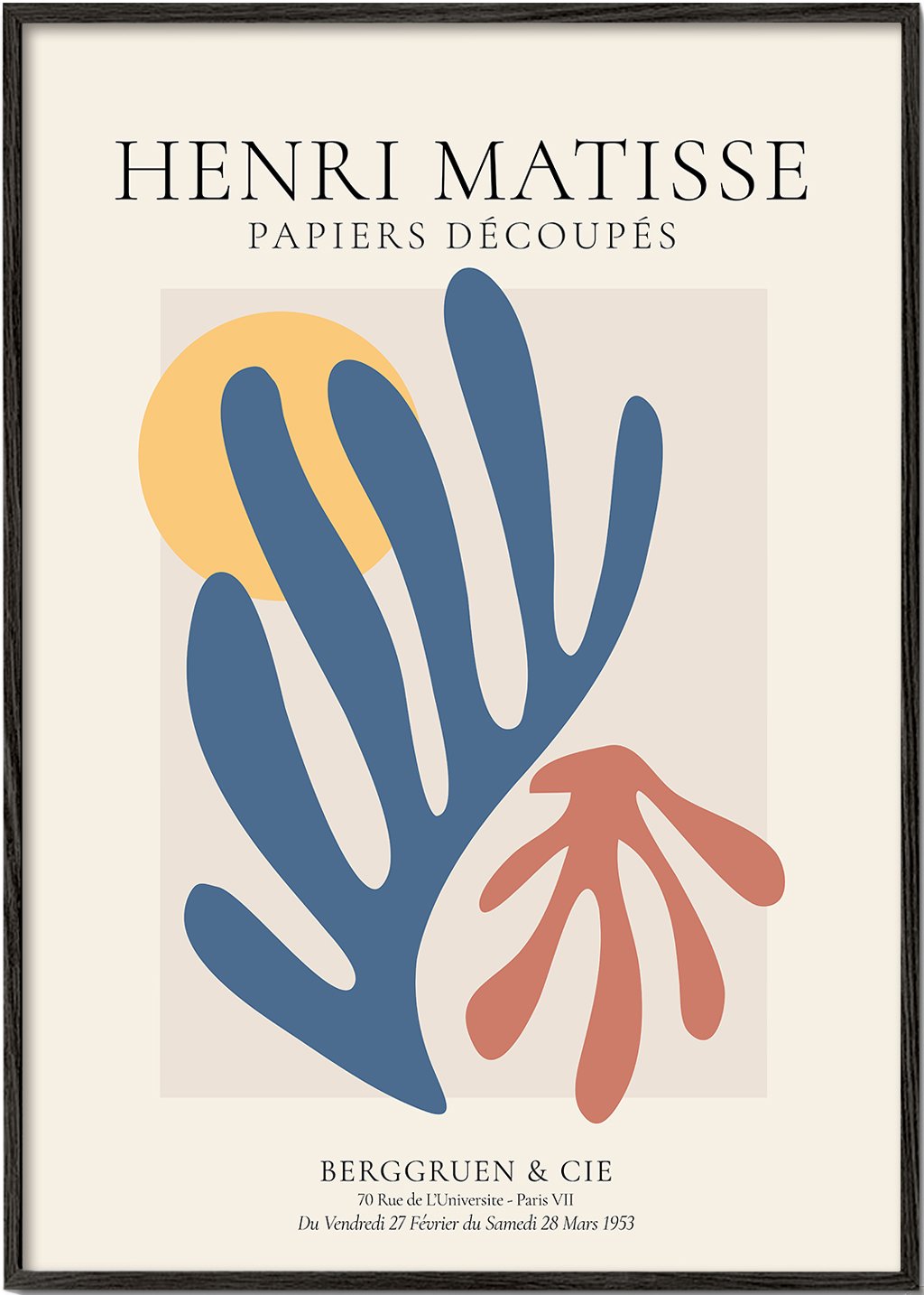 Poster con cornice in rovere - Papiers Découpes - 50x70 Matisse